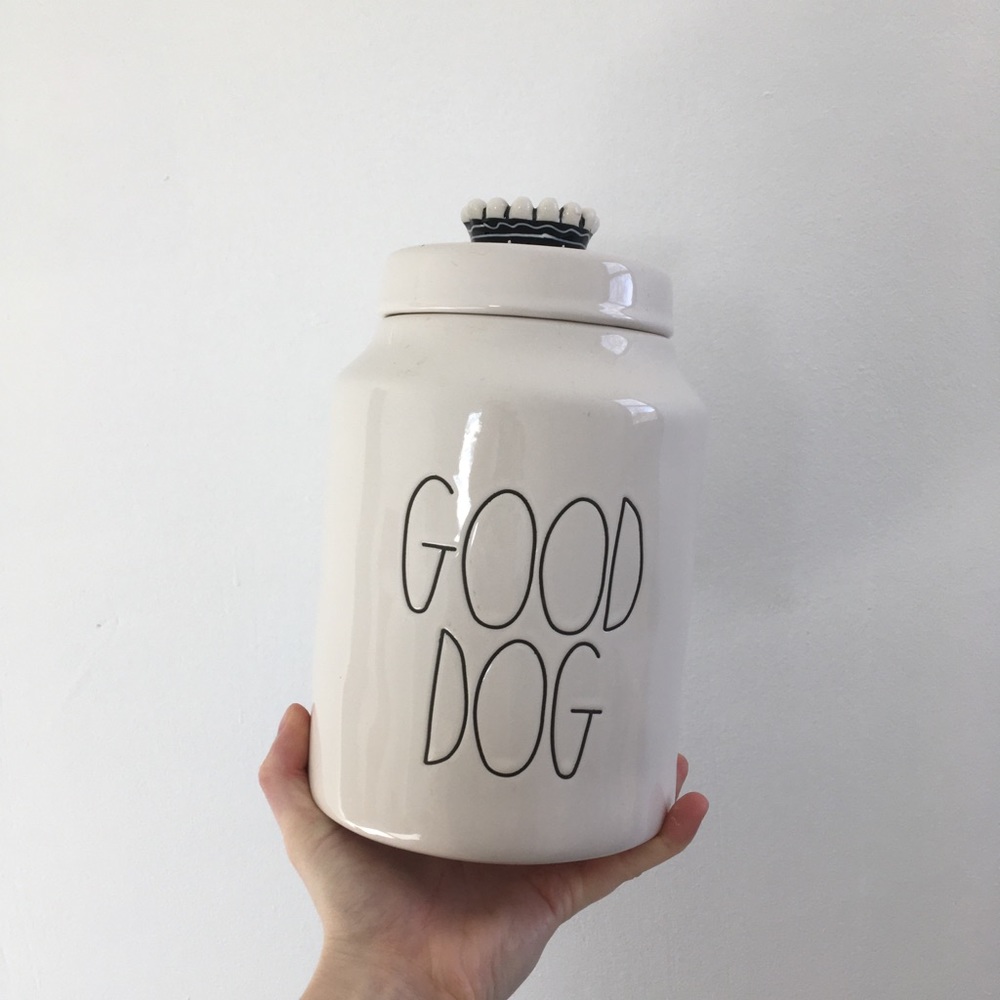 Rae Dunn dog treat jar